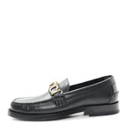 Gucci Goatskin Womens Logo 15mm Loafers 35.5 Black