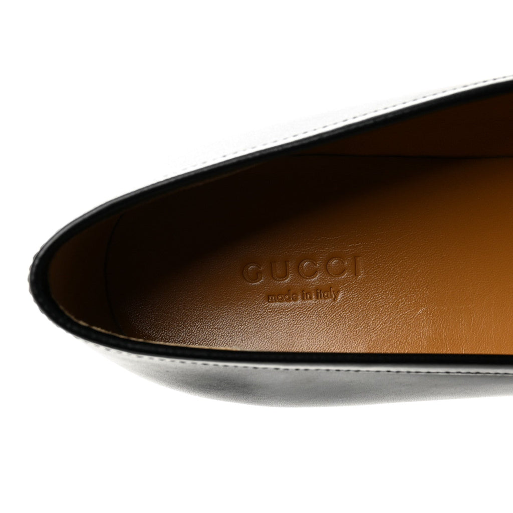 Gucci Calfskin Womens Jordaan Loafers 39 Black