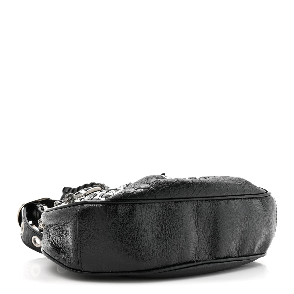 Balenciaga Agneau Arena Lunar New Year Graffiti Logo Le Cagole Shoulder Bag XS Black