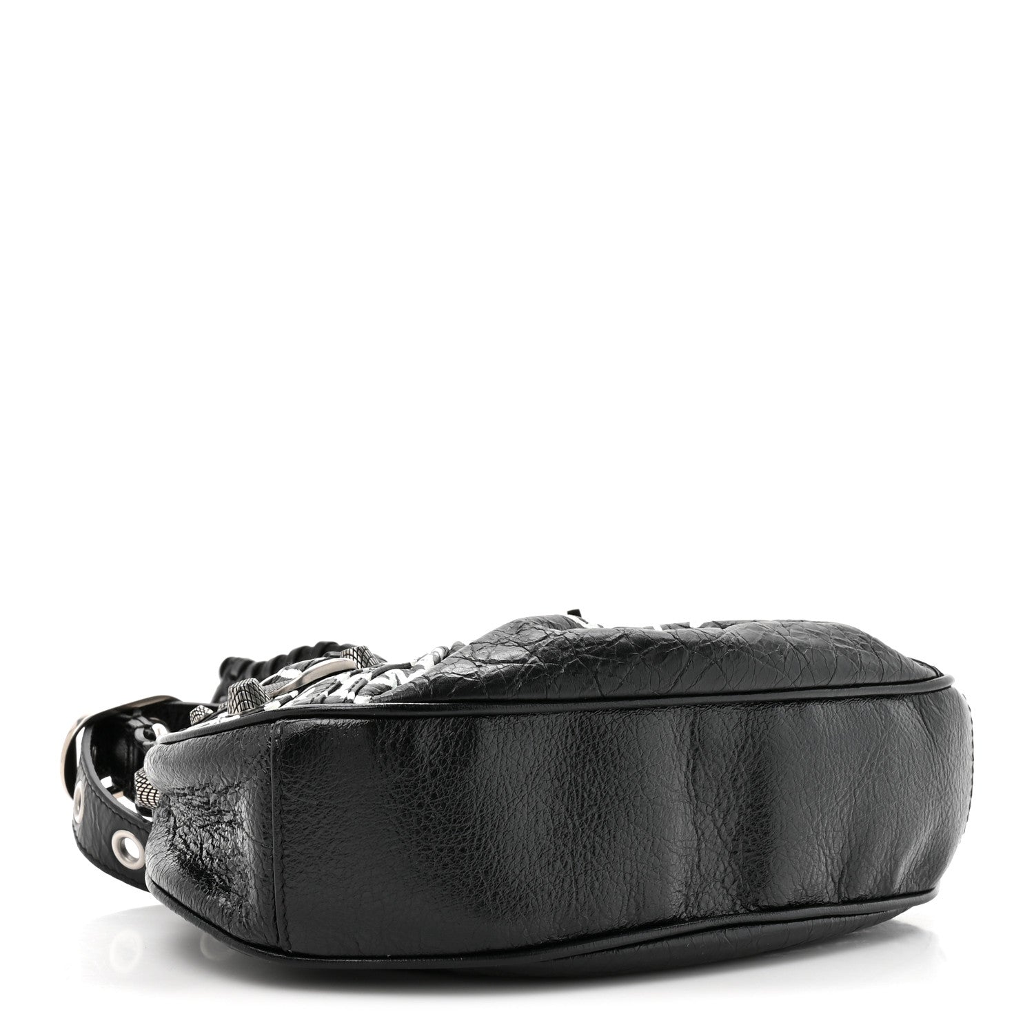Balenciaga Agneau Arena Lunar New Year Graffiti Logo Le Cagole Shoulder Bag XS Black