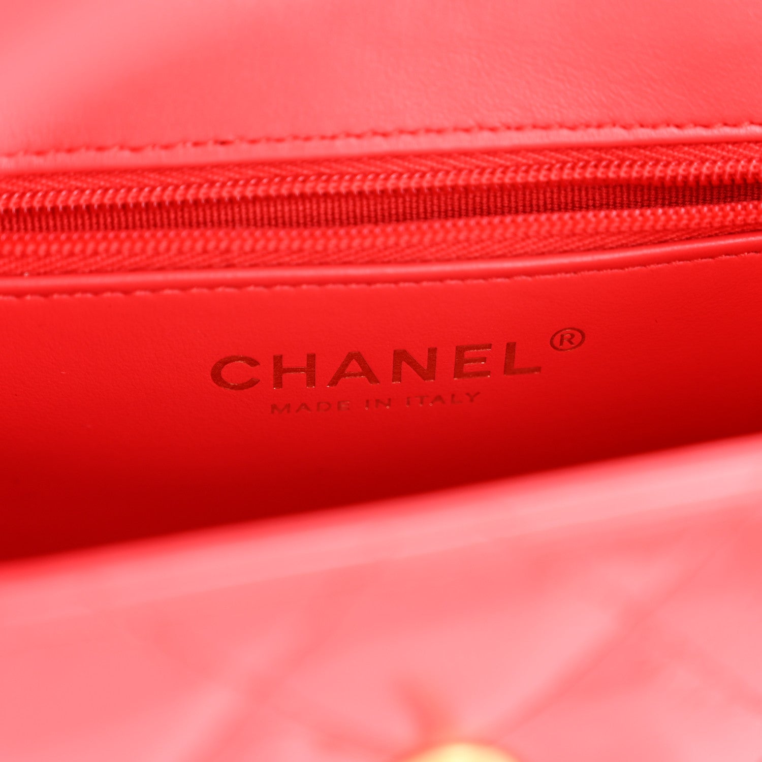 Chanel Shiny Aged Calfskin Quilted Nano Kelly Shopper Red