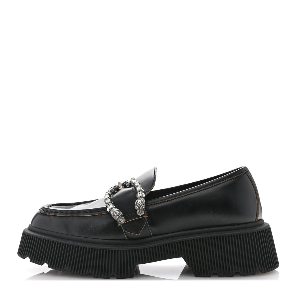 Gucci Cordovan Lux Dionysus Hunder Loafers 39.5 Black