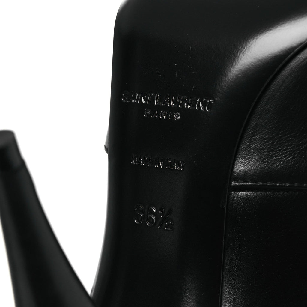 Saint Laurent Lambskin Koller 110 Tall Boots 36.5 Black