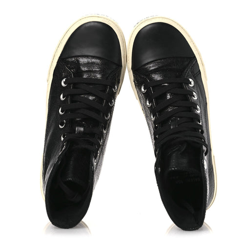 Balenciaga Agneau Arena Womens Paris High Top Sneakers 39 Black