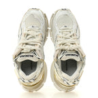 Balenciaga Mesh Rubber Monocolor Womens Runner Sneakers 37 White