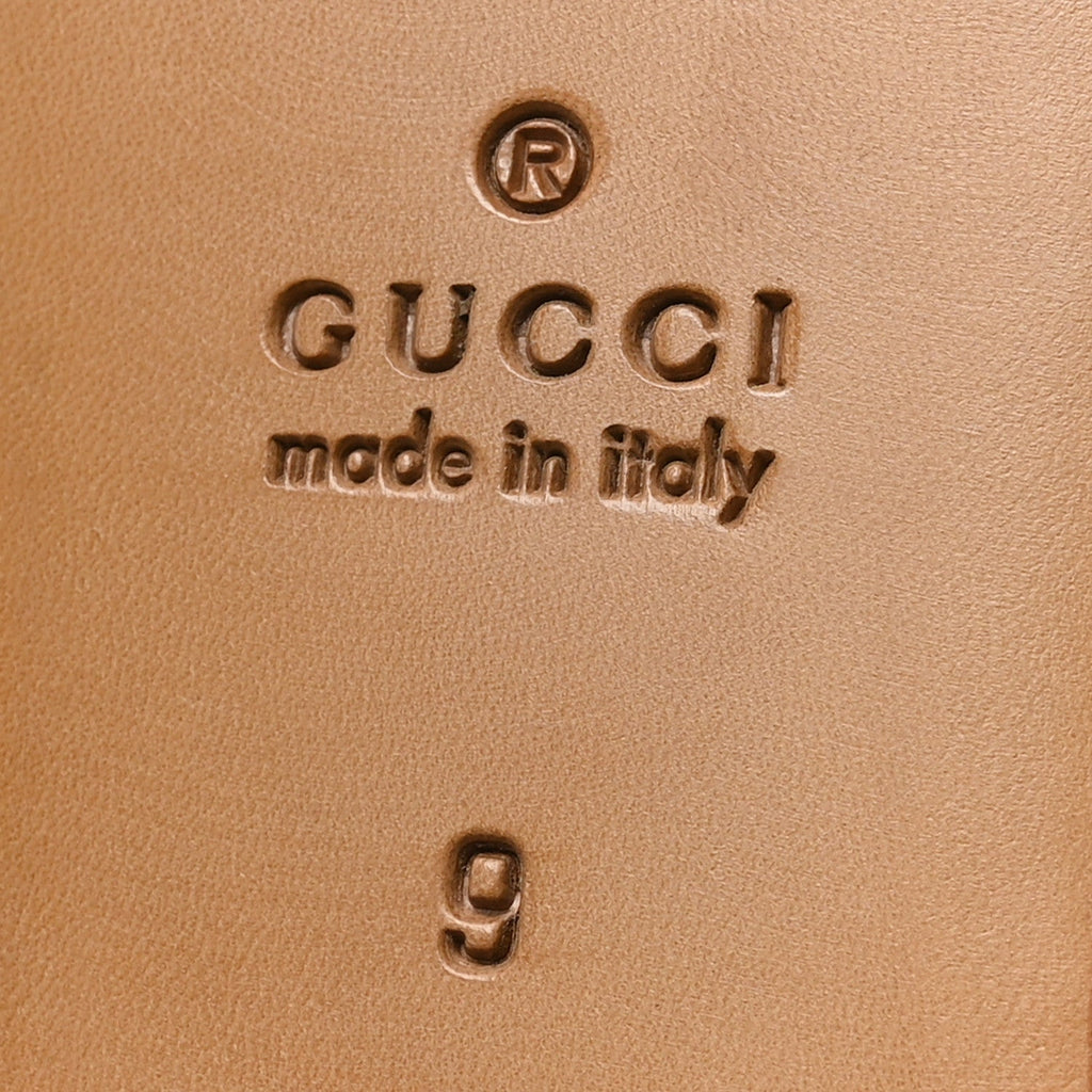 Gucci Betis Glamour Calfskin Horsebit Mens Jordaan Loafers 9 Fondente