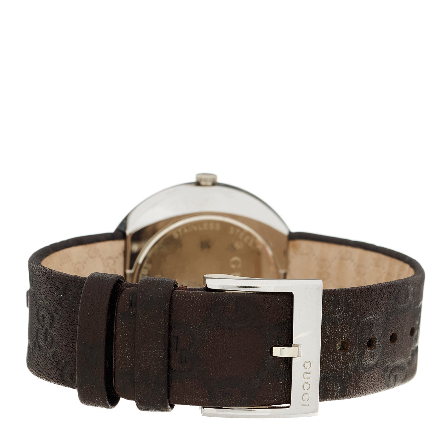 Gucci Stainless Steel Calfskin 35mm U-Play Quartz Watch Brown