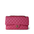 Chanel 23S Pink Caviar Quilted Classic Flap Medium Light Gold Hardware