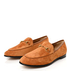 Gucci Suede Cachemire Malaga Kid Womens Jordaan Loafers 38 Blondie Cognac