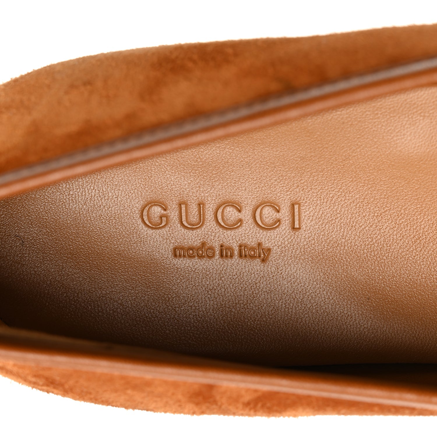 Gucci Suede Cachemire Malaga Kid Womens Jordaan Loafers 38 Blondie Cognac