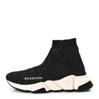 Balenciaga Knit Metal Womens Speed Sneakers 35 Black