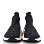 Balenciaga Knit Metal Womens Speed Sneakers 35 Black