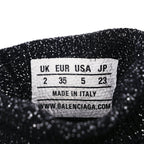 Balenciaga Knit Metal Womens Speed Sneakers 35 Black