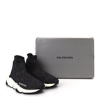 Balenciaga Knit Metal Womens Speed Sneakers 35 Black