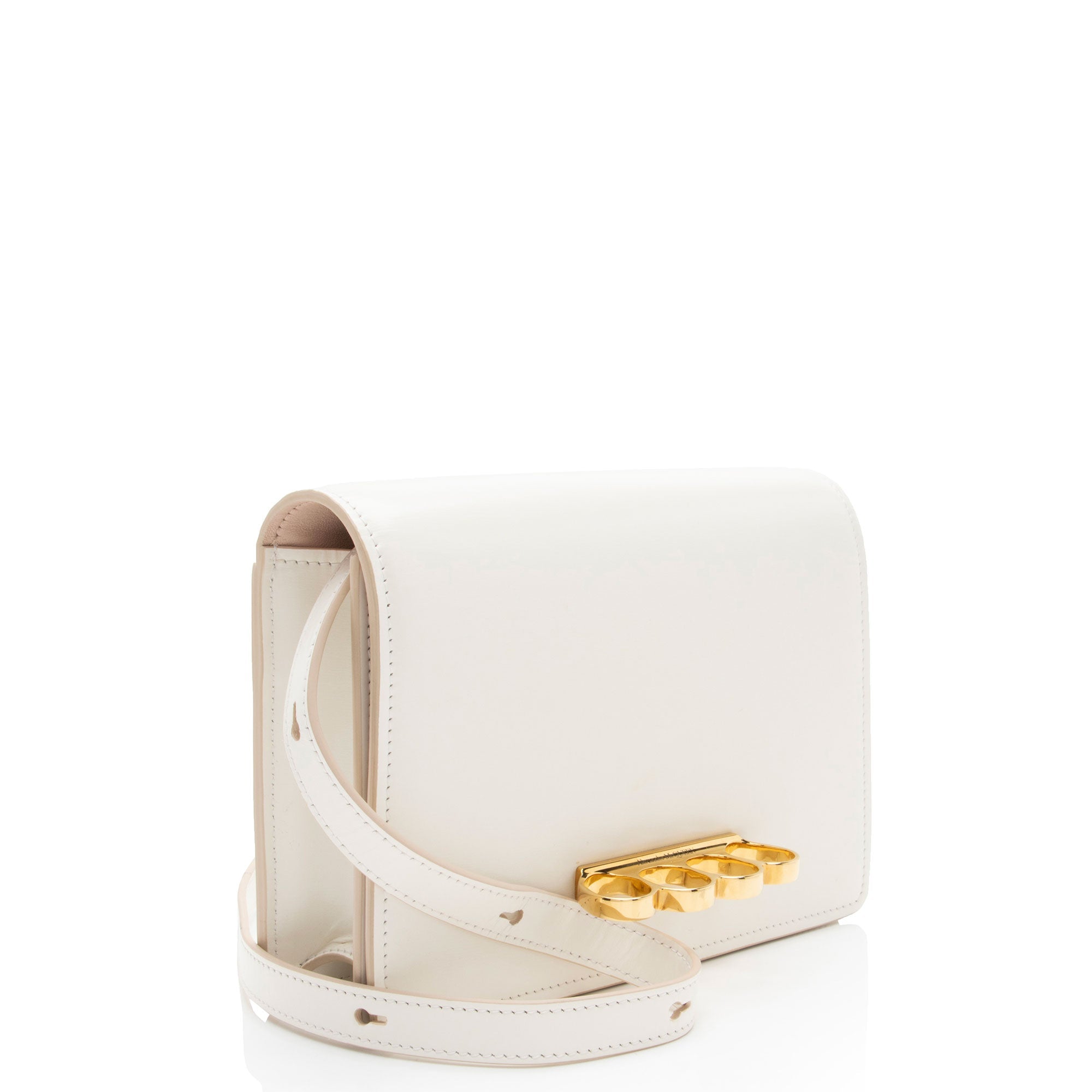 Alexander McQueen Calfskin Four-Ring Shoulder Bag