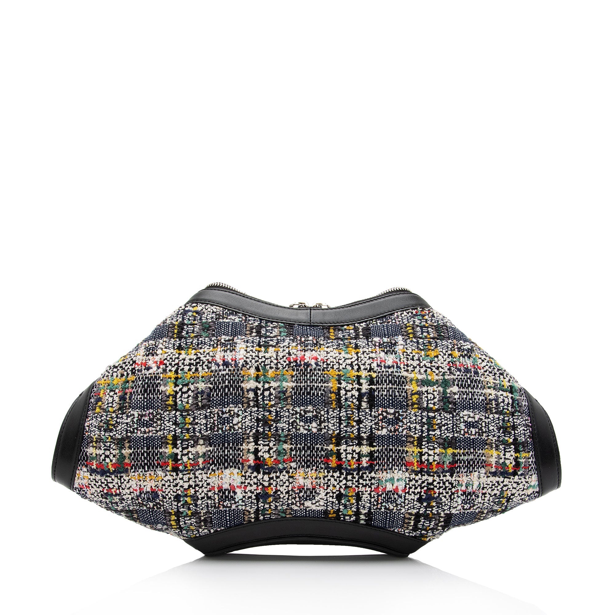 Alexander McQueen Tweed Calfskin Manta Clutch (SHF-hYe4Lv)