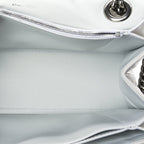 Balenciaga Crushed Calfskin Quilted Medium Crush Chain Bag Optic White