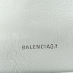 Balenciaga Crushed Calfskin Quilted Medium Crush Chain Bag Optic White