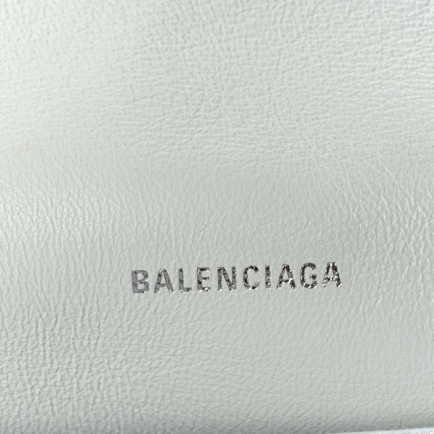 Balenciaga Crushed Calfskin Quilted Medium Crush Chain Bag Optic White