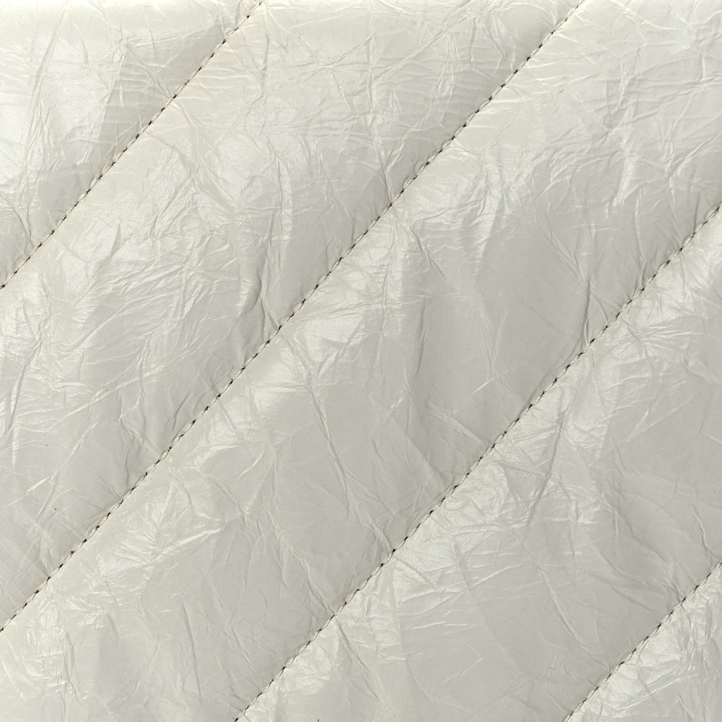 Balenciaga Crushed Calfskin Quilted Medium Crush Chain Bag Optic White