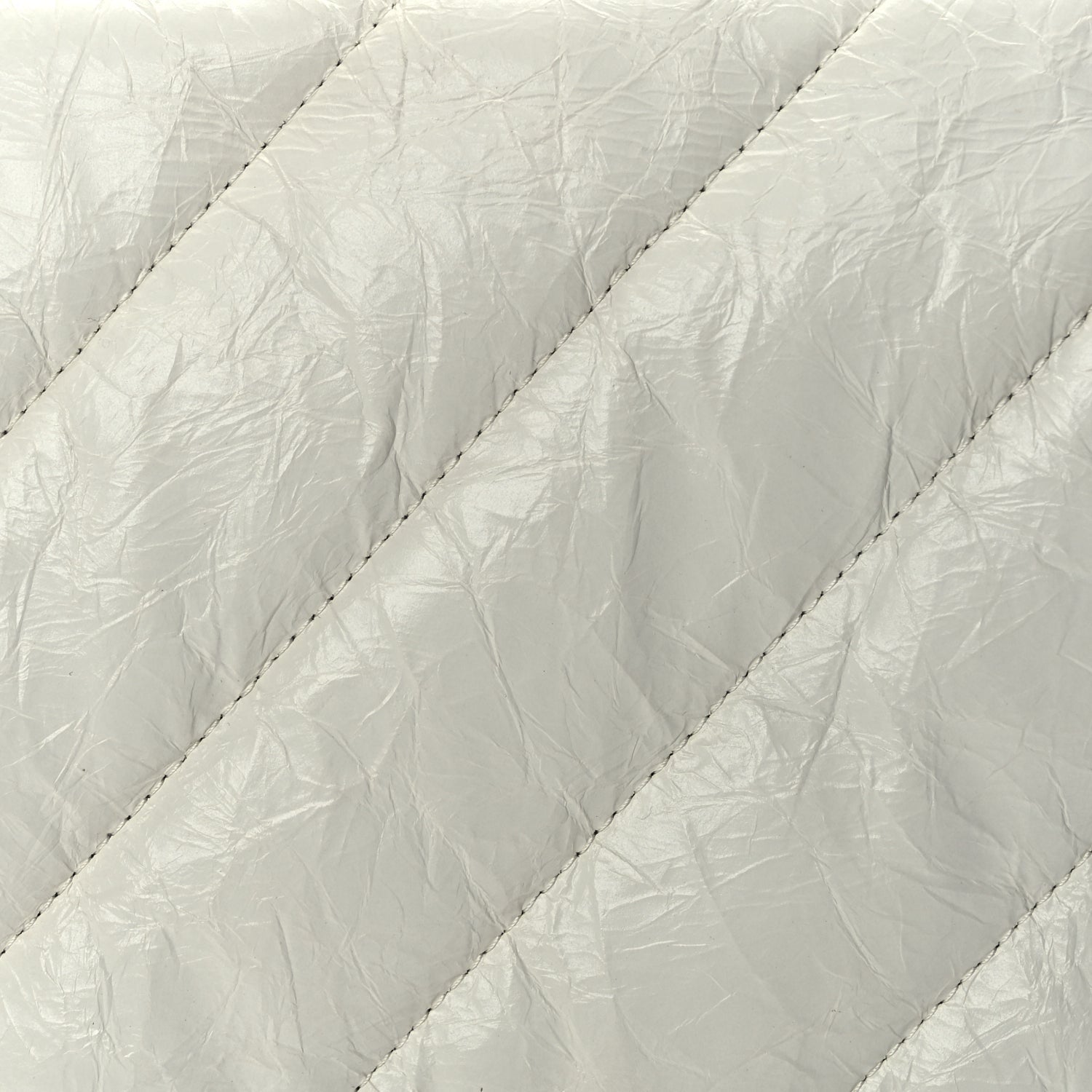Balenciaga Crushed Calfskin Quilted Medium Crush Chain Bag Optic White