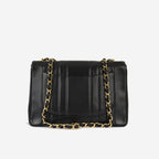 Chanel Vintage Chanel Mademoiselle Flap Bag - Black Vertical Lambskin | Gold Hardware