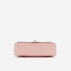Chanel Small Classic Flap - Matte Pink Chevron | Gold Hardware