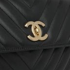 Chanel Small Trendy CC Flap Bag - Black Lambskin | Champagne Gold Hardware
