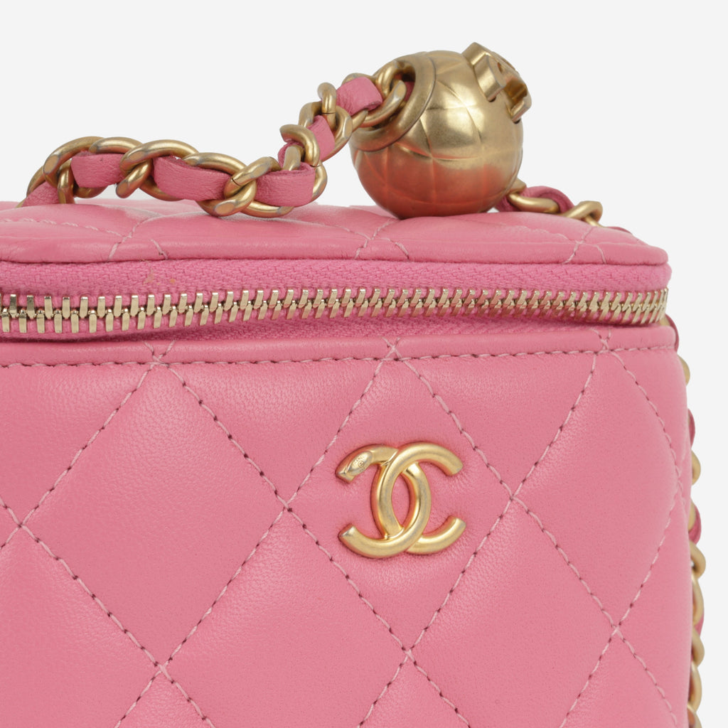 Chanel Mini Vanity Pearl Crush - Pink Lambskin | Gold Hardware
