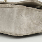 Chanel Medium Classic Flap - Mink Suede | Champagne Gold Hardware