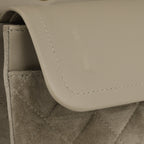 Chanel Medium Classic Flap - Mink Suede | Champagne Gold Hardware