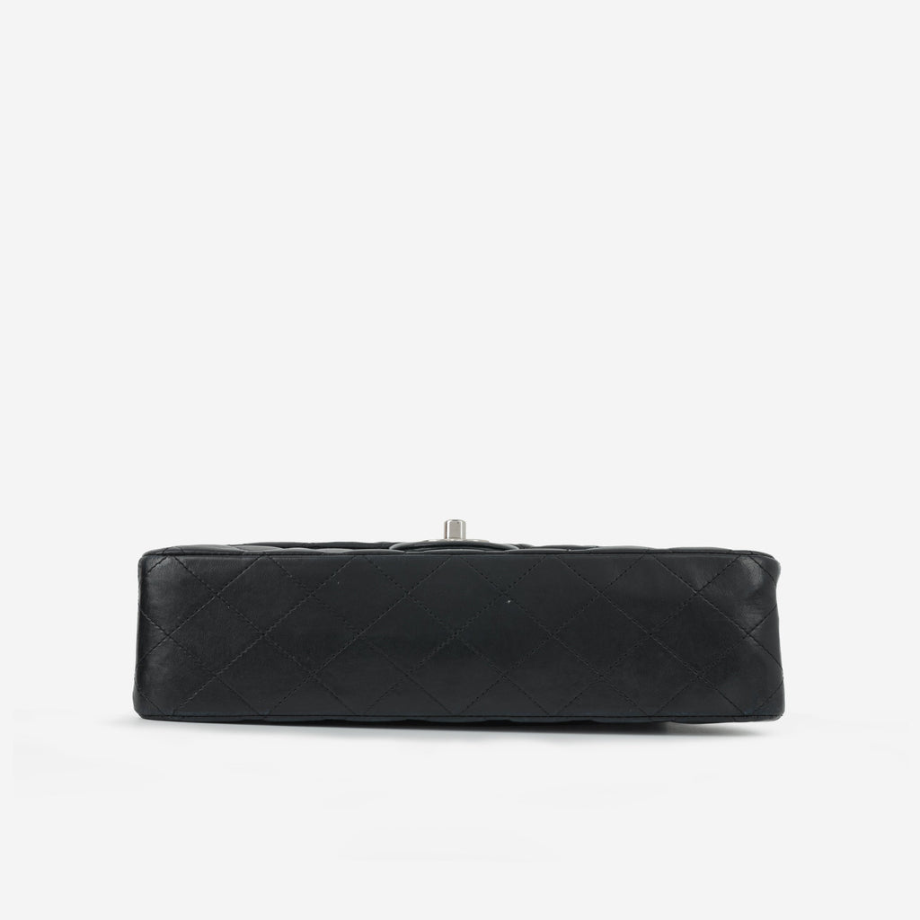 Chanel Medium Classic Flap - Black Lambskin | Silver Hardware