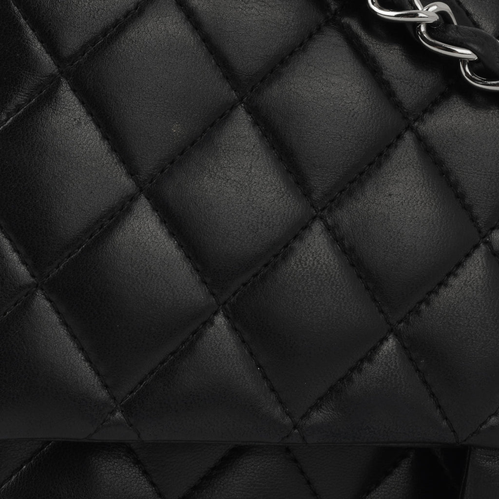 Chanel Medium Classic Flap - Black Lambskin | Silver Hardware