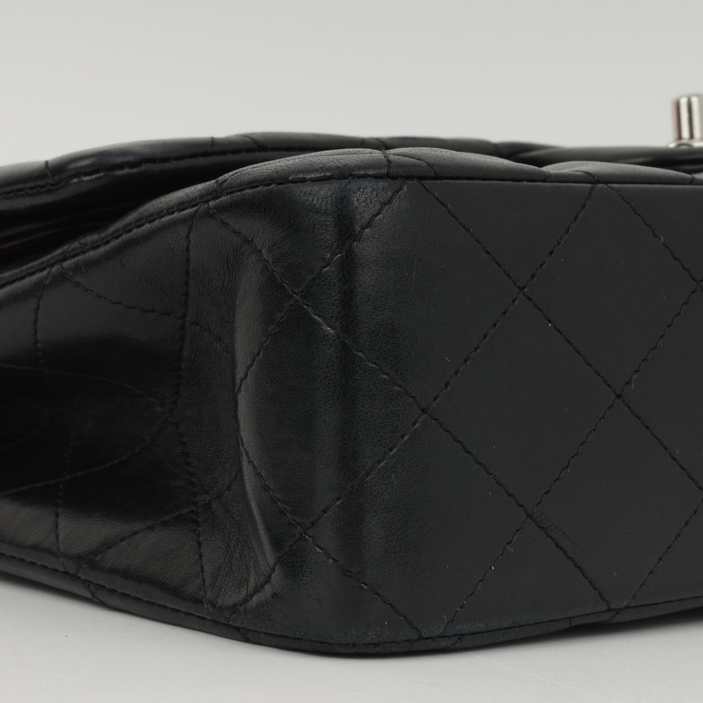 Chanel Medium Classic Flap - Black Lambskin | Silver Hardware