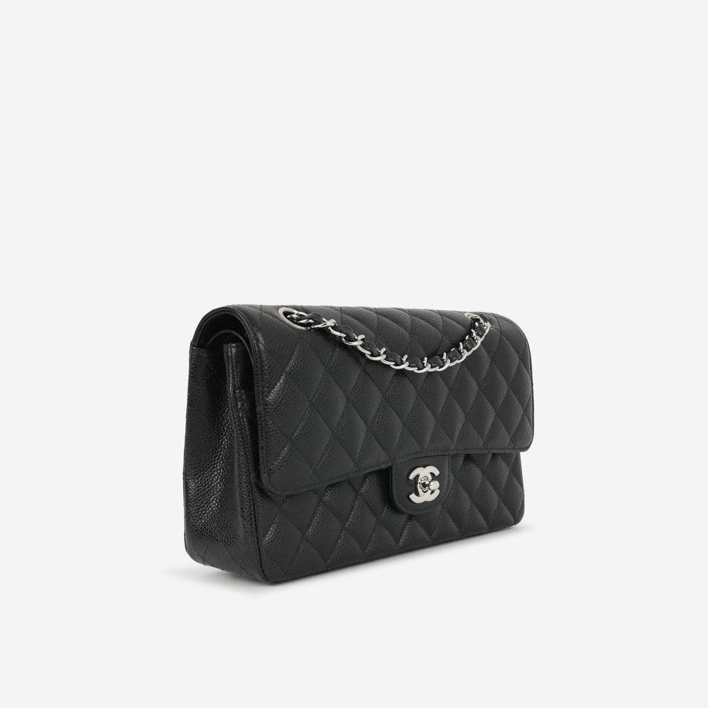 Chanel Vintage Medium Classic Flap - Black Caviar | Silver Hardware