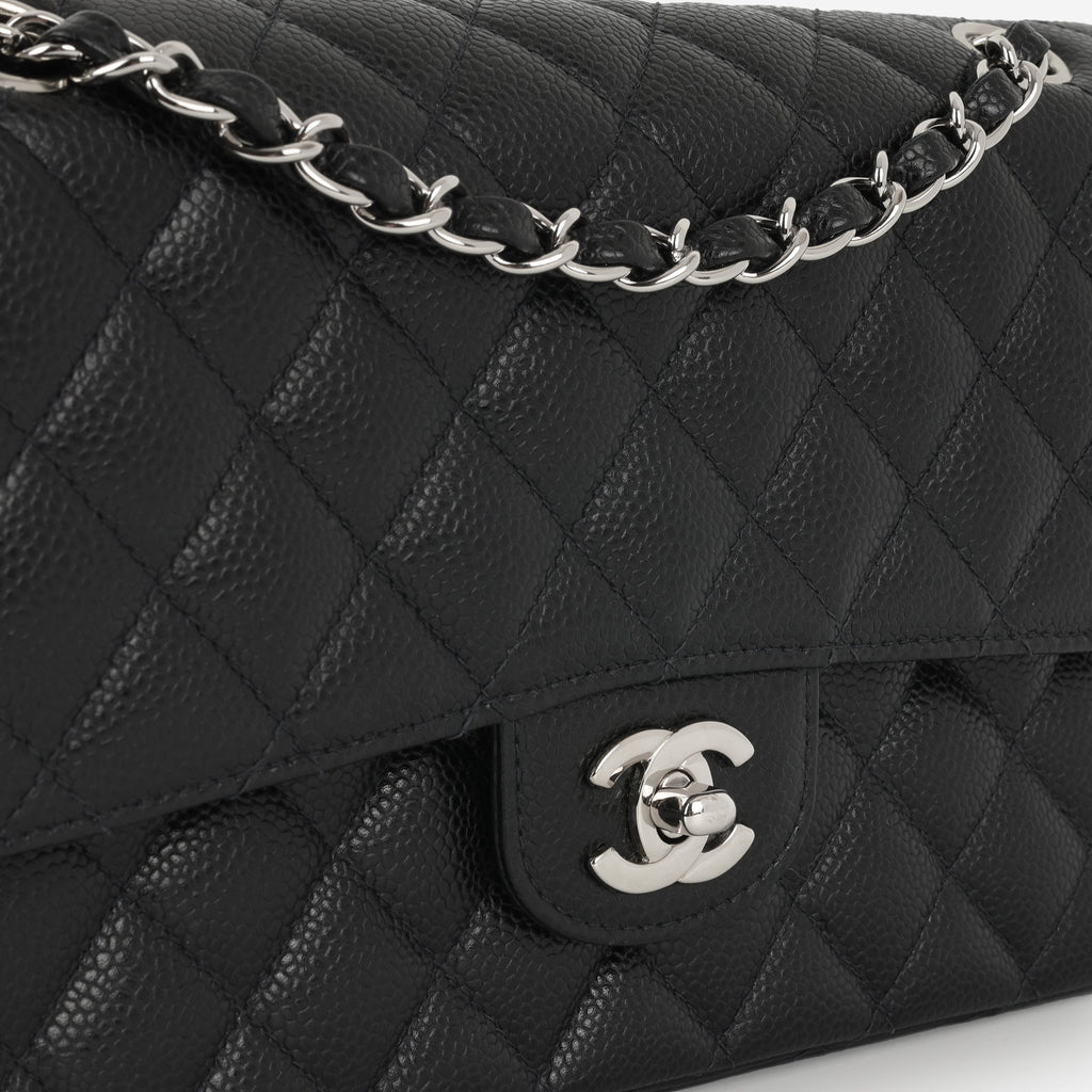 Chanel Vintage Medium Classic Flap - Black Caviar | Silver Hardware