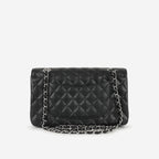 Chanel Vintage Medium Classic Flap - Black Caviar | Silver Hardware
