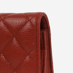 Chanel Classic Wallet on Chain - Red Caviar | Silver Hardware