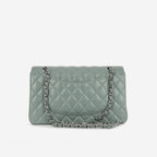 Chanel Medium Classic Flap - Sage Green Caviar | Silver Hardware