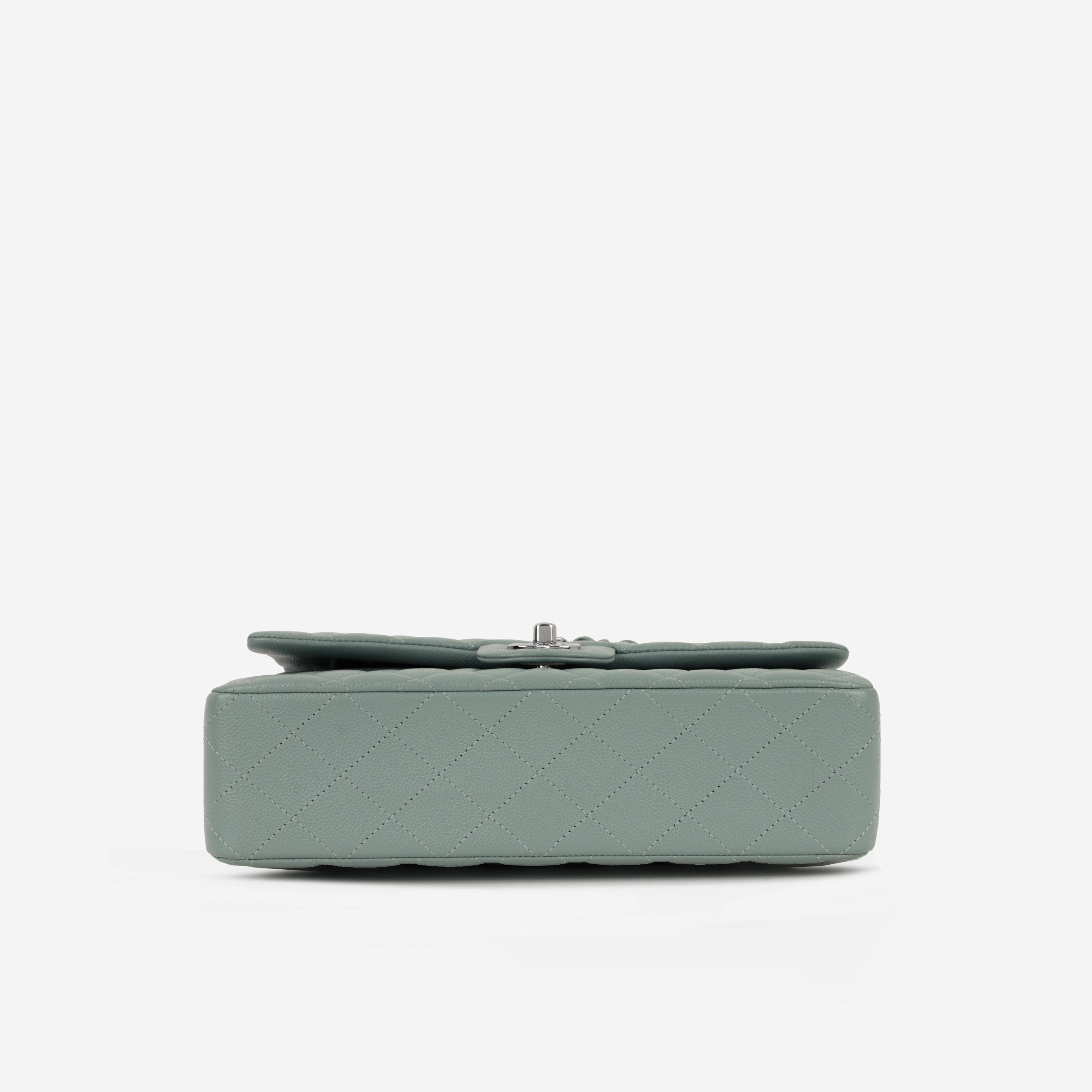 Chanel Medium Classic Flap - Sage Green Caviar | Silver Hardware