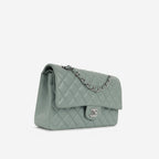 Chanel Medium Classic Flap - Sage Green Caviar | Silver Hardware