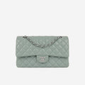 Chanel Medium Classic Flap - Sage Green Caviar | Silver Hardware