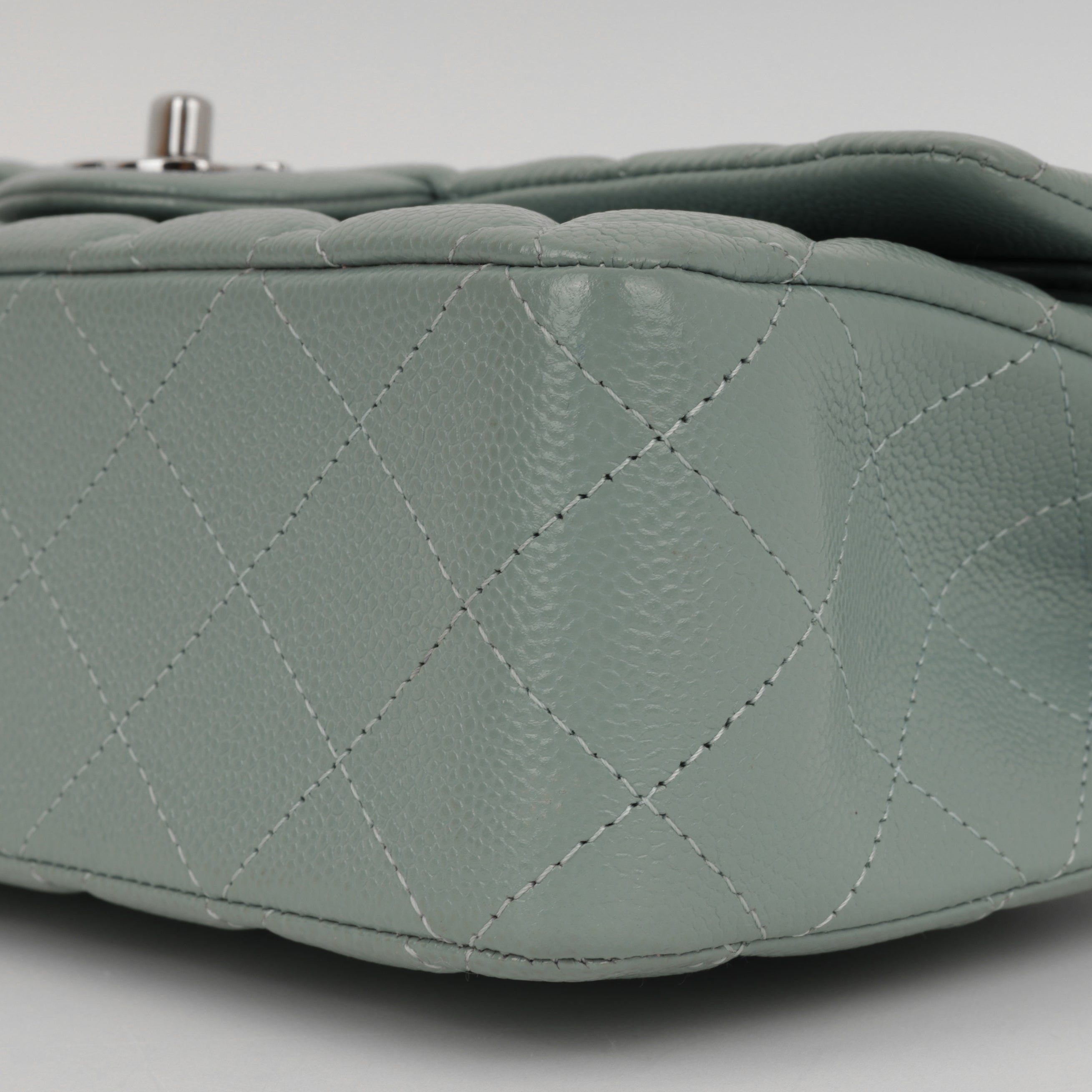 Chanel Medium Classic Flap - Sage Green Caviar | Silver Hardware