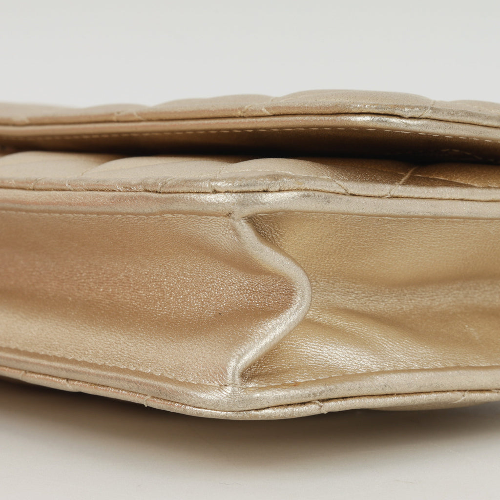 Chanel Classic Wallet on Chain - Champagne Metallic | Champagne Gold Hardware
