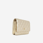 Chanel Classic Wallet on Chain - Champagne Metallic | Champagne Gold Hardware