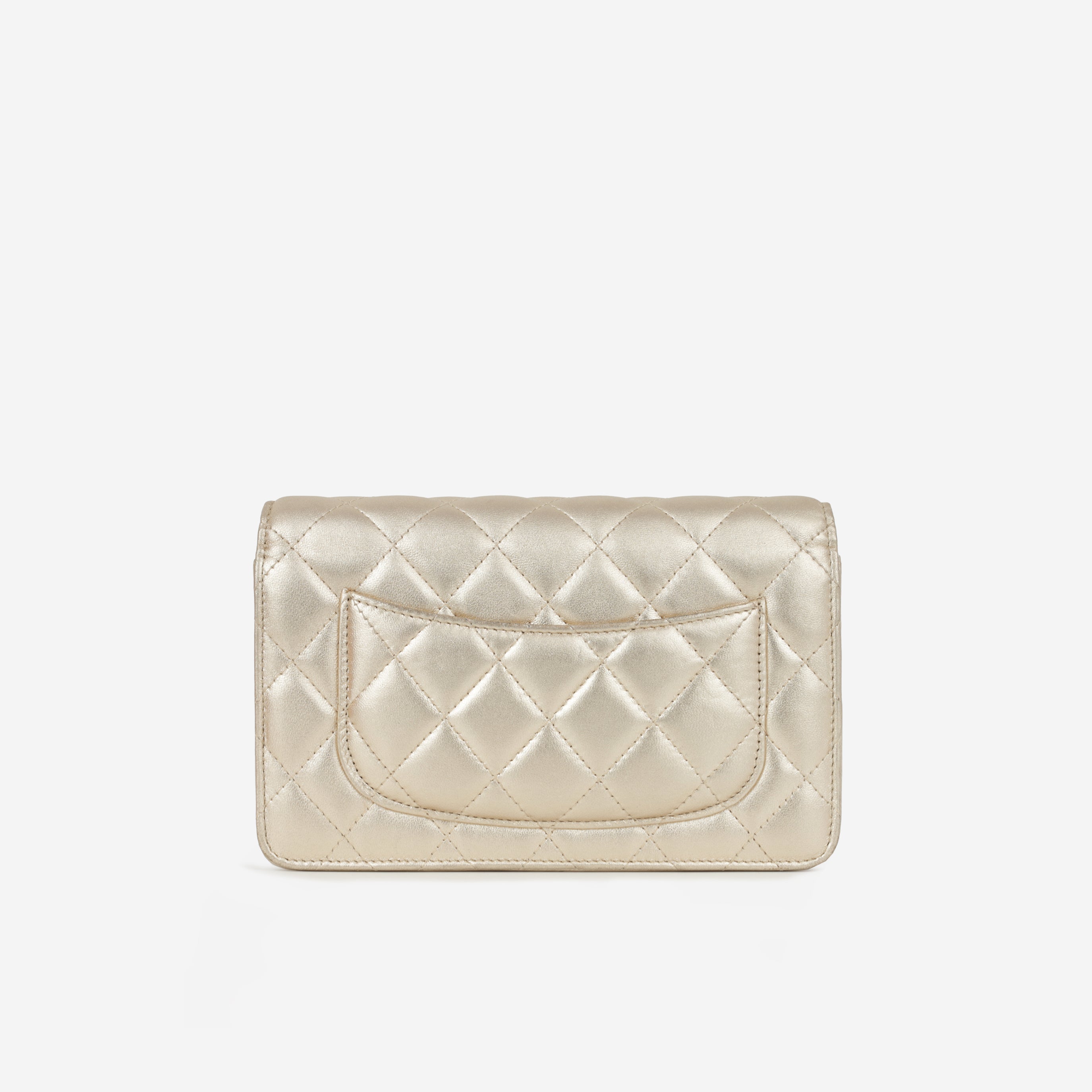 Chanel Classic Wallet on Chain - Champagne Metallic | Champagne Gold Hardware