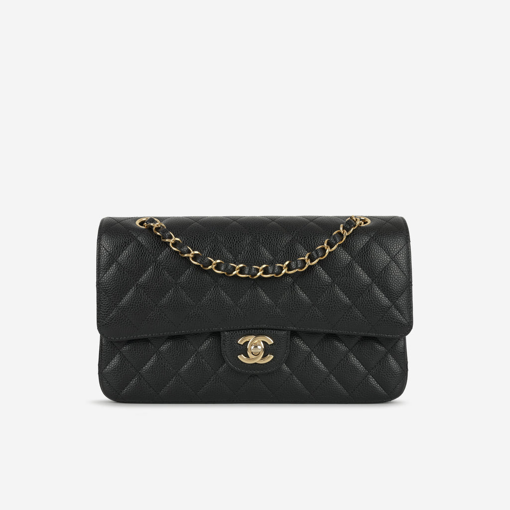 Chanel Medium Classic Flap Black Caviar | Gold Hardware (2024)