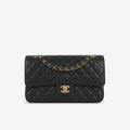 Chanel Medium Classic Flap Black Caviar | Gold Hardware (2024)