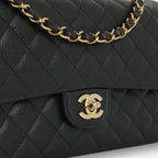 Chanel Medium Classic Flap Black Caviar | Gold Hardware (2024)