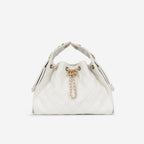 Chanel Small 25 Hobo - White Caviar | Gold Hardware